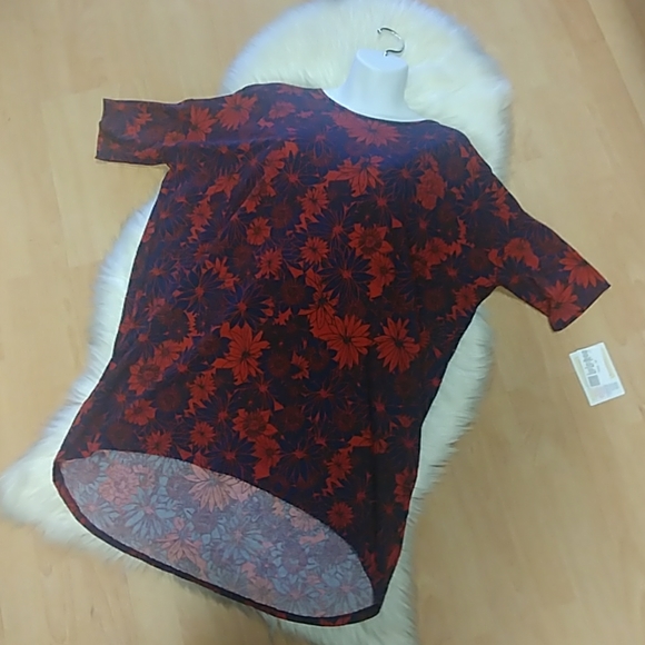 LulaRoe Floral Printed Irma Tunic Top - Picture 4 of 6